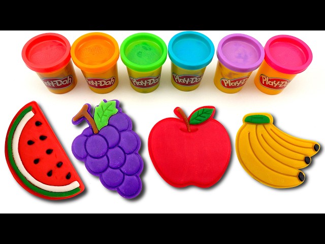 Learn Colors and Decorate Fruits with Play-Doh | Preschool Toddler Learning Video