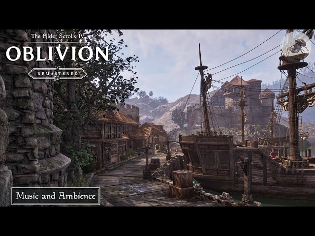 Sleepy Docks of Anvil Harbour | The Elder Scrolls Music & Ambience [4K] | Oblivion Remastered