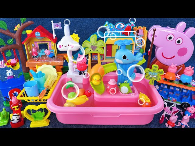 14 Minutes Satisfying with Unboxing Peppa Pig Water Park Slide Swimming Pool Playset ASMR｜Review Toy