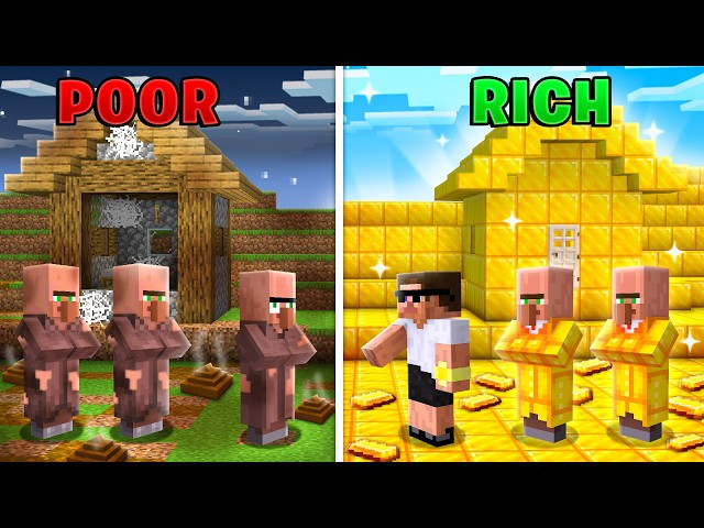 Poor vs Rich Village in Minecraft..