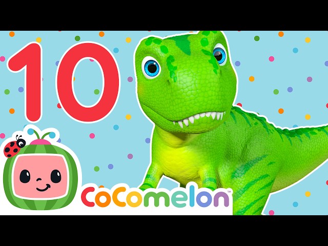 Counting 10 Little Dinos 🦖 CoComelon Nursery Rhymes | 123s For Kids | Toddler Learning Kids Songs