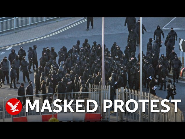 Masked men block roads at Port of Dover in major protest