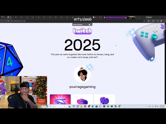 Yourrage Reacts To His Twitch Recap 2025