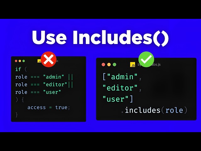 Stop Writing Multiple OR Conditions in JavaScript — Use includes() #javascript #javascripttutorial