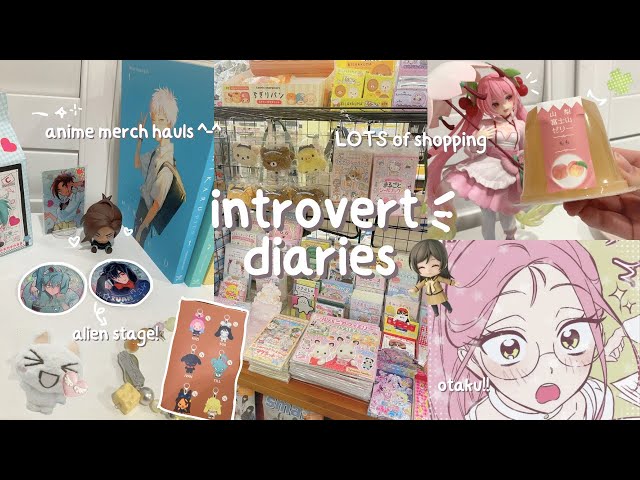 introvert diaries 🍧 • anime merch • alien stage pop up • shopping • haul unboxing!