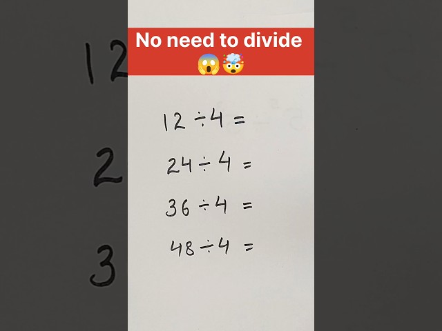 🔥 No Need to Divide, Just Add! 😱 | Amazing Maths Trick #shorts#viralshorts #shortsfeed