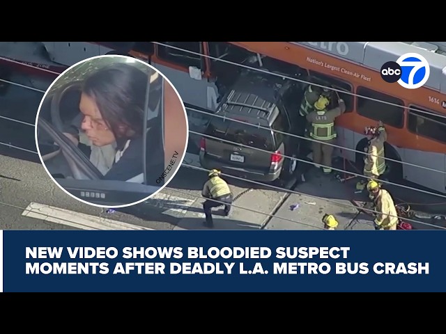 New video shows bloodied suspect moments after deadly Metro bus crash in Chatsworth