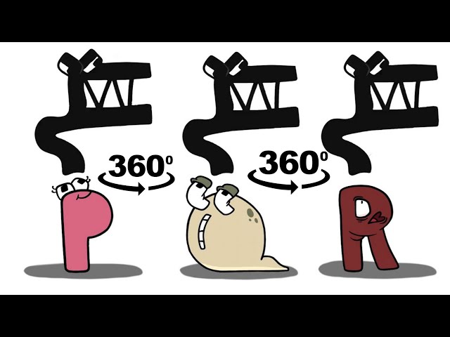360 Video | Alphabet Lore But F Kills PQR | Alphabet lore Animation