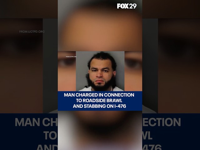 Man charged in connection to roadside brawl and stabbing on I-476