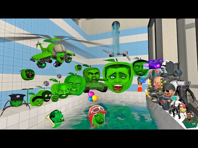 All SAKADUNG APPLE PACK 1-4 SKIBIDI TOILETS AND LIN GANG MELON IN GARRY'S MOD BIG BATHROOM !