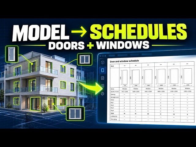door and window schedule from any IFC model in one click, free: IfcSheet