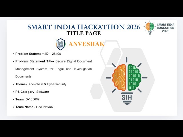 ANVESHAK by Team HackNovaX| Click on captions/subtitles to view subtitles in english language