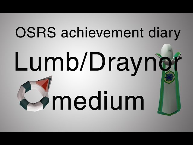 [OSRS] Lumbridge and Draynor medium diary guide