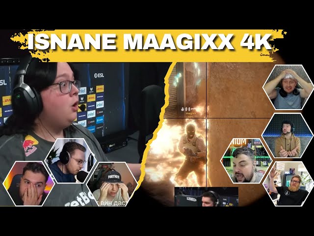 STREAMERS REACT TO MAGIXX 3K | DUST II | CS2 | IEM KRAKOW