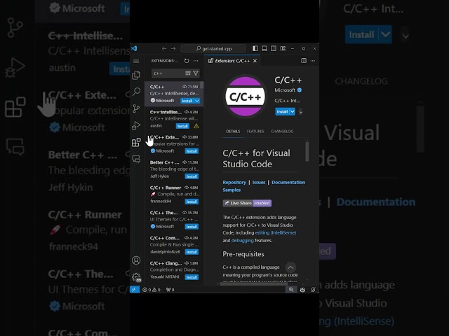 Get started with C++ in 60 seconds
