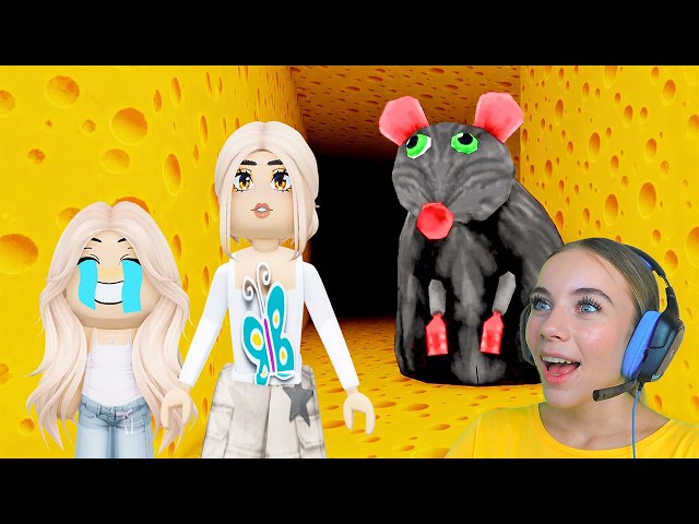 ПОБЕГ ОТ ОГРОМНОЙ КРЫСЫ С АЛЁНОЙ в ROBLOX!