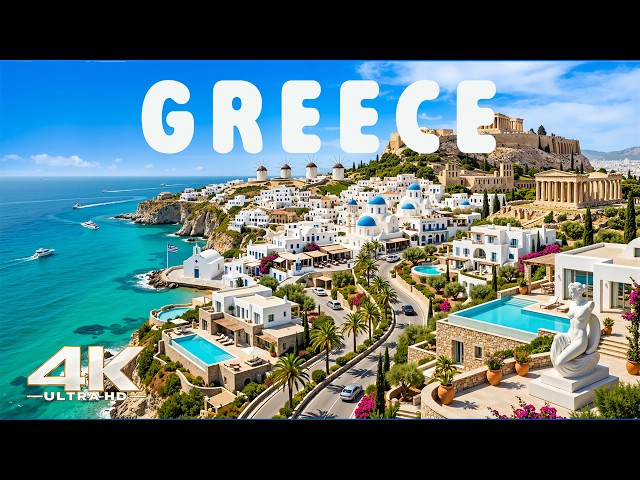 Greece 4K 🇬🇷 | Greek Islands, Aegean Sea & Mediterranean Deep House Escape