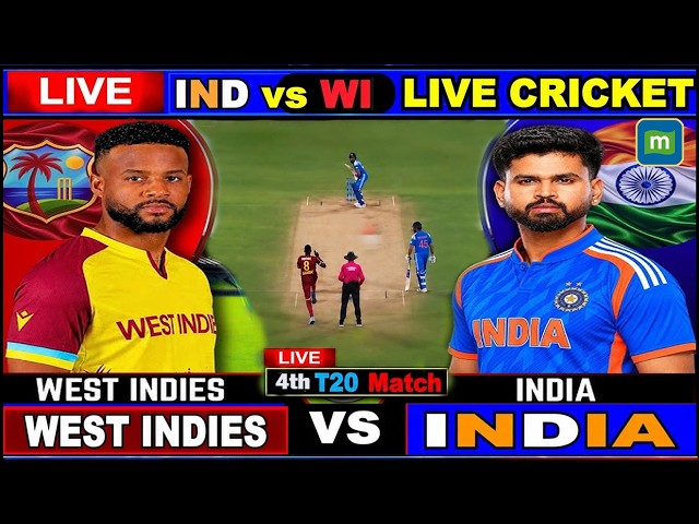 🔴India vs West Indies 4th T20 Match Live | IND vs WI Live Match | Live Cricket Match Score