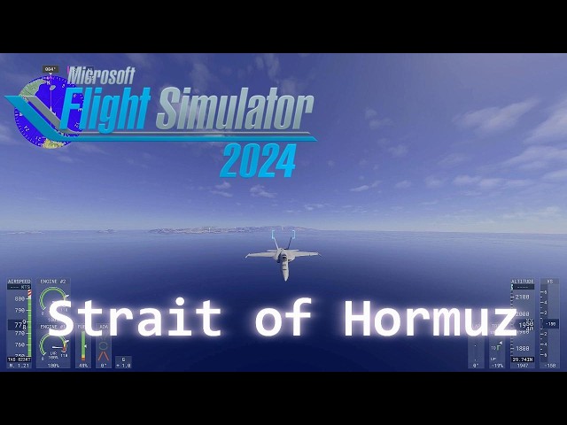 Strait of Hormuz From Above | Stunning 4K Flight Simulation #msfs2024