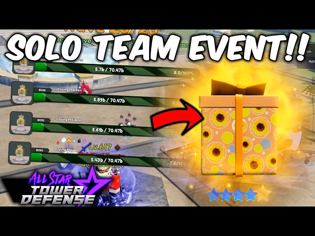 Solo Beating The New Summer TEAM Event | Solo Gameplay | All Star Tower Defense Roblox