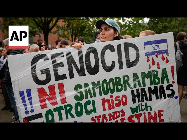 Protest held in Slovenia as Israel opens its first embassy in the country