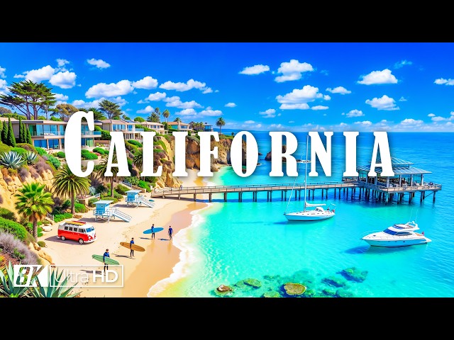 CALIFORNIA 8K Virtual Tour 🇺🇸 🌊 Pacific Coast, Big Sur & Iconic California Beaches 🌴
