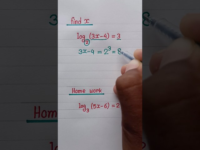 Logarithmic Basic Building Exercise #mathstricks #education #knowledge
