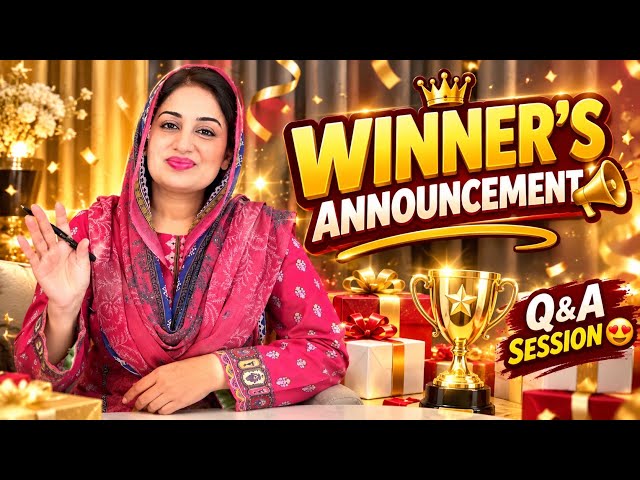 Winner’s Announcement | Question & Answer Session| Farah Iqrar Vlogs 