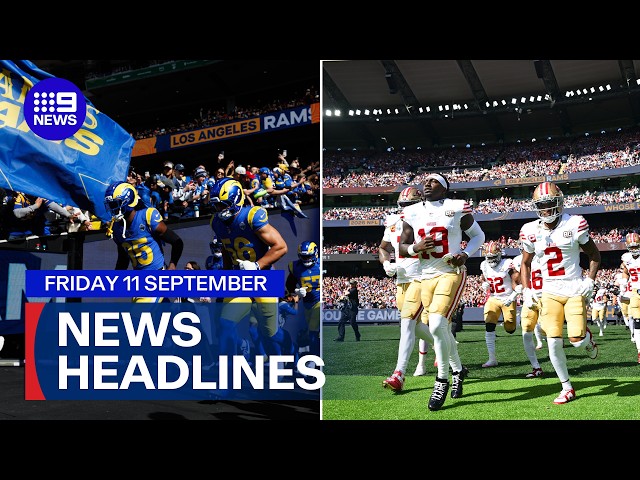Historic NFL game underway in Melbourne; Fans pack pubs around the city | 9 News Australia