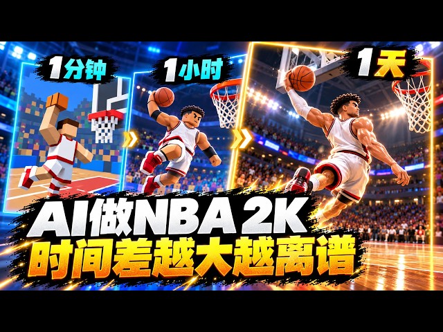 AI做NBA 2K：1分钟、1小时、1天，时间差越大越离谱