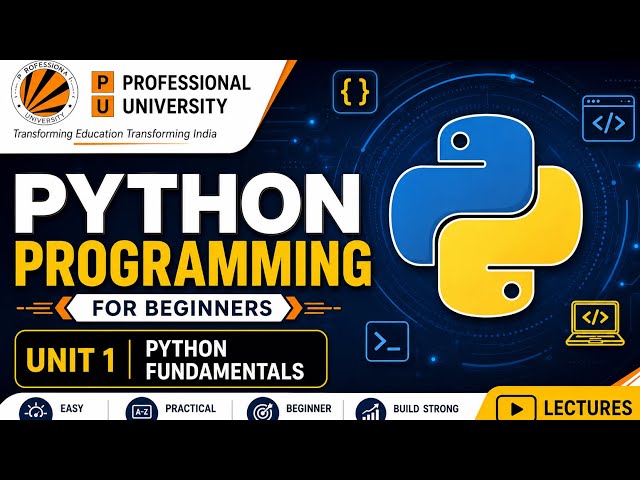 Python Programming for Beginners | Unit 1 | Python Fundamentals | CDP