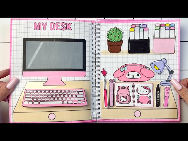 🌸paper diy🌸 MY DESK ✏️ What’s on my desk 내 책상 asmr 종이놀이