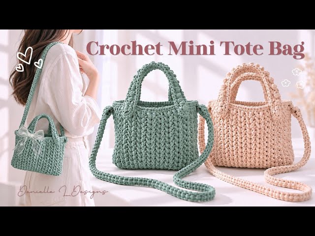 Crochet mini tote bag 👜 Cute and easy crochet bag tutorial