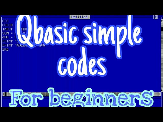Simple Qbasic code for beginners |DIY CHI|
