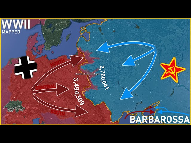 World War II Every Day with Army Sizes using Google Earth