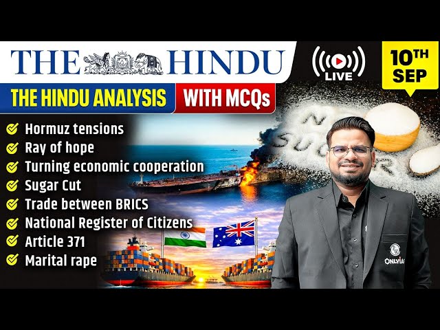 The Hindu Analysis | 10th September 2026 | The Hindu Newspaper  - Practice Questions | Prashant Sir