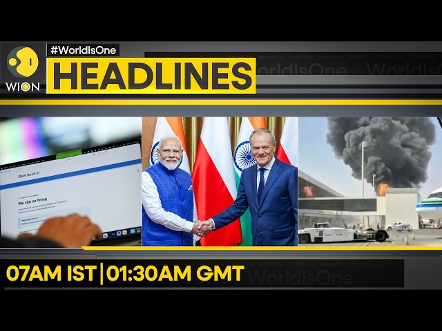 Polish PM Tusk to Meet PM Modi Today | Websites Go Dark, AI Exposes Flaws | WION HEADLINES