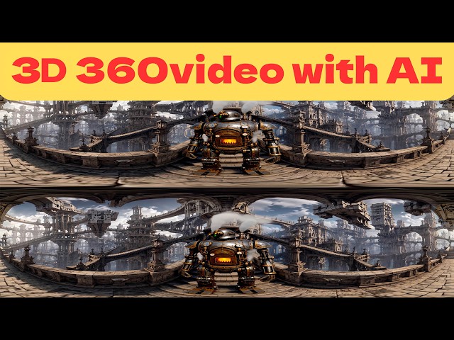 [59th AI-Gen 6K 3D 360° VR Experience] Steam Walker in a World of Distorted Dimensions