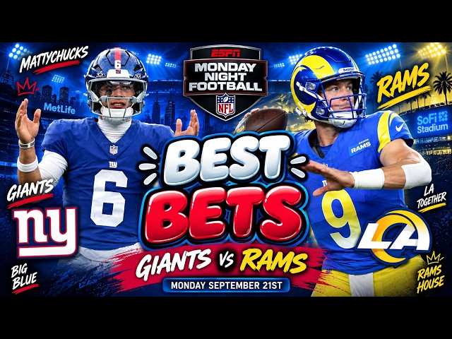 Giants vs. Rams Monday Night Football Best Bets | 7-2 Yesterday!
