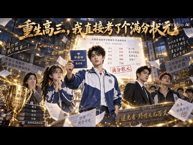 特種兵周哲重生回高三前夕，覺醒前世記憶，憑頂級推演能力一招變身“滿分學霸”，瘋狂打臉勢利班主任，改寫前世悲慘命運，“重回高三，我從高考滿分開始逆襲！” #重生 #逆襲 #男頻