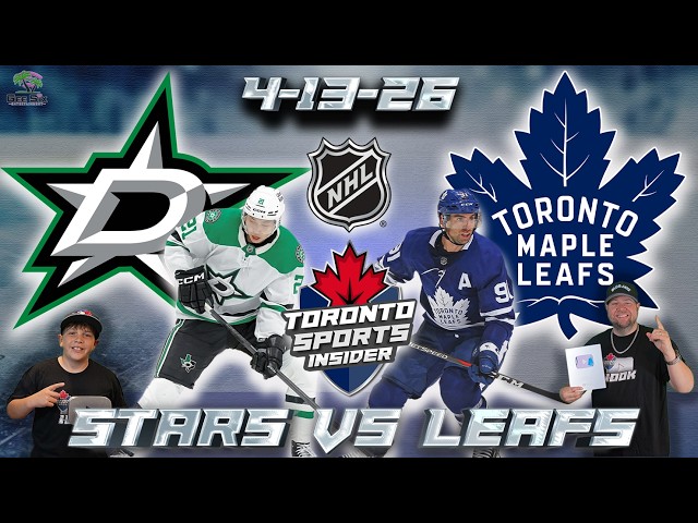 4-13-26 Dallas Stars vs Toronto Maple Leafs | NHL LIVE Stream Reaction & Play By Play