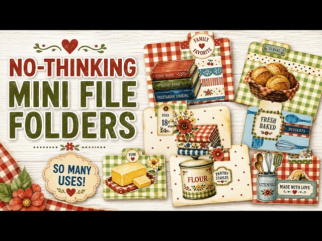 No-Thinking Mini File Folders | Easy Junk Journal Ephemera Formula + 8 Ways to Use Them