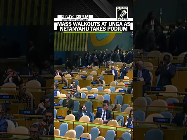 BREAKING: Mass walkouts at UNGA as Israeli PM Netanyahu takes podium to deliver his speech