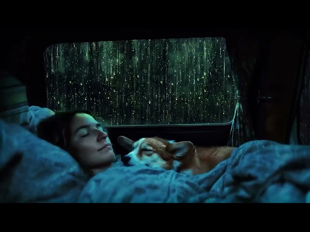 Rain & Thunderstorm in Car 🌧️ Soothing Sounds for Insomnia Relief & Deep Sleep, Relax