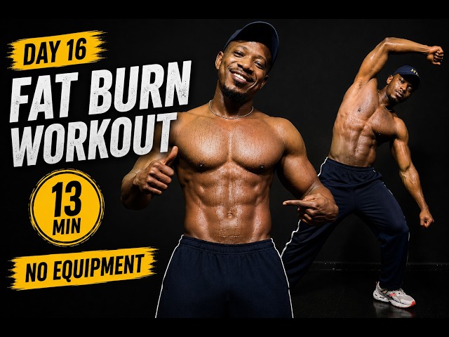 DAY 16 | 13-Min Fat Burn Workout at Home | No Equipment | 90-Day Challenge