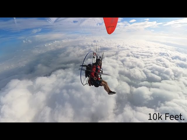 10k Feet above the clouds.  Moonshiners Paramotor Fly In