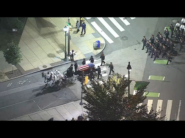 Chopper 6 over somber procession for fallen Philadelphia Police Officer Shane Seiber