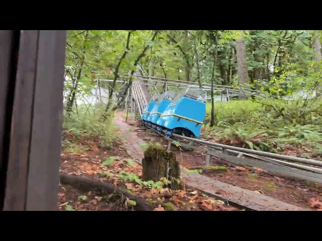 Enchanted Forest Ice Mountain Bobsled Off-Ride Footage (No Copyright)