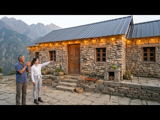 The girl finally finished the stone house — Then her father left her a letter and disappeared