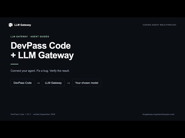 Use DevPass Code with LLM Gateway | Setup & Coding Demo
